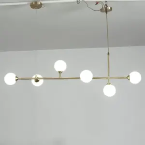 Modern Ceiling Led Chandelier Dining Room Hanging Lamp Living Room Home Decoration Glass Ball Lampshade Pendant Lights Fixtures