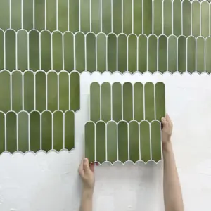 3D Decorative Tile Stickers, 3D Fish Scale Textures, Matte, 30cm x 30cm, Water and Mold Resistant, for Kitchen Bathroom Walls