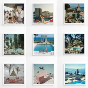 Vintage Slim Aarons Pool Party Photography Prints High Society Summer Palm Beach Canvas Poster Wall Pictures Home Decor