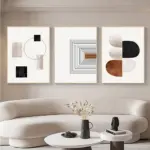 White Black Line Art Canvas Prints Geometry Abstract Wall Art Decorative Posters For Living Room Nordic Bedroom Decor Pictures
