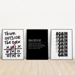 Motivational Quotes Inspirational Discipline Prints Poster Canvas Painting Modern Wall Art Picture for Living Room Home Decor