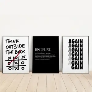 Motivational Quotes Inspirational Discipline Prints Poster Canvas Painting Modern Wall Art Picture for Living Room Home Decor