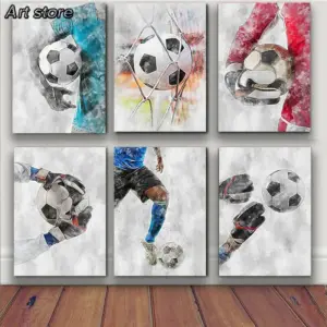 Football Basketball Poster Canvas Painting Modern Soccer Boy Decor Printed Wall Art Pictures Living Room Bedroom Home Decor