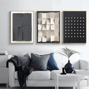 Scandinavian Minimalist Wall Art Black and White Abstract 3D Three-dimensional Sense Poster Print Home Bedroom Living Room Decor