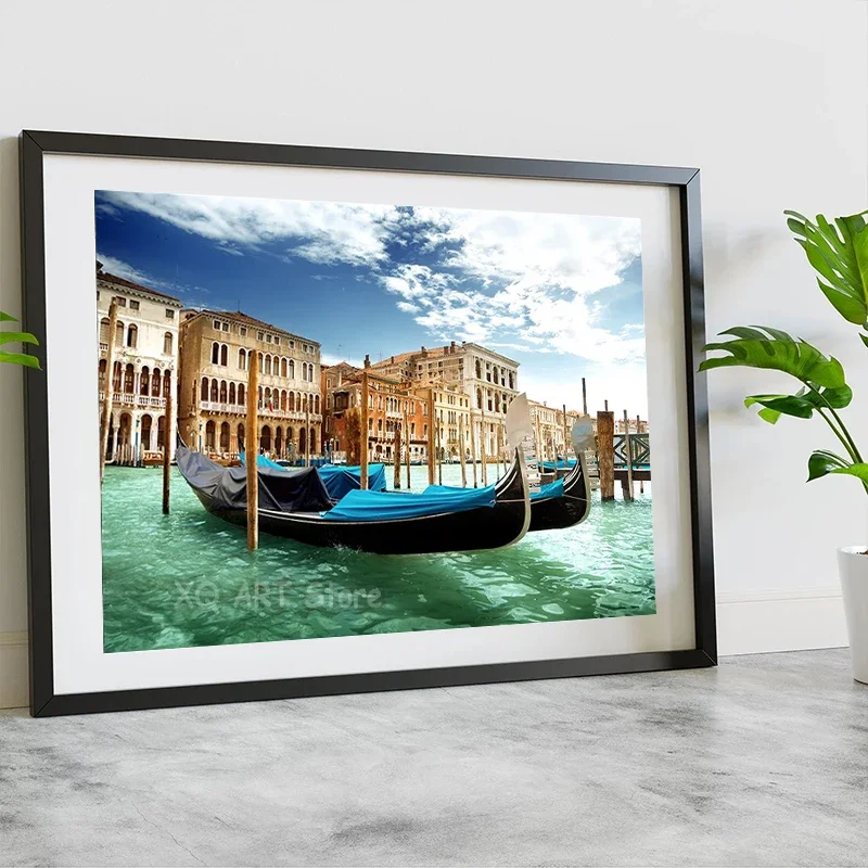 Famous Venice Italy Canvas Painting Wall Art Sunset Natural Scenery Pictures Posters and Prints for Living Room Home Decoration - Image 2