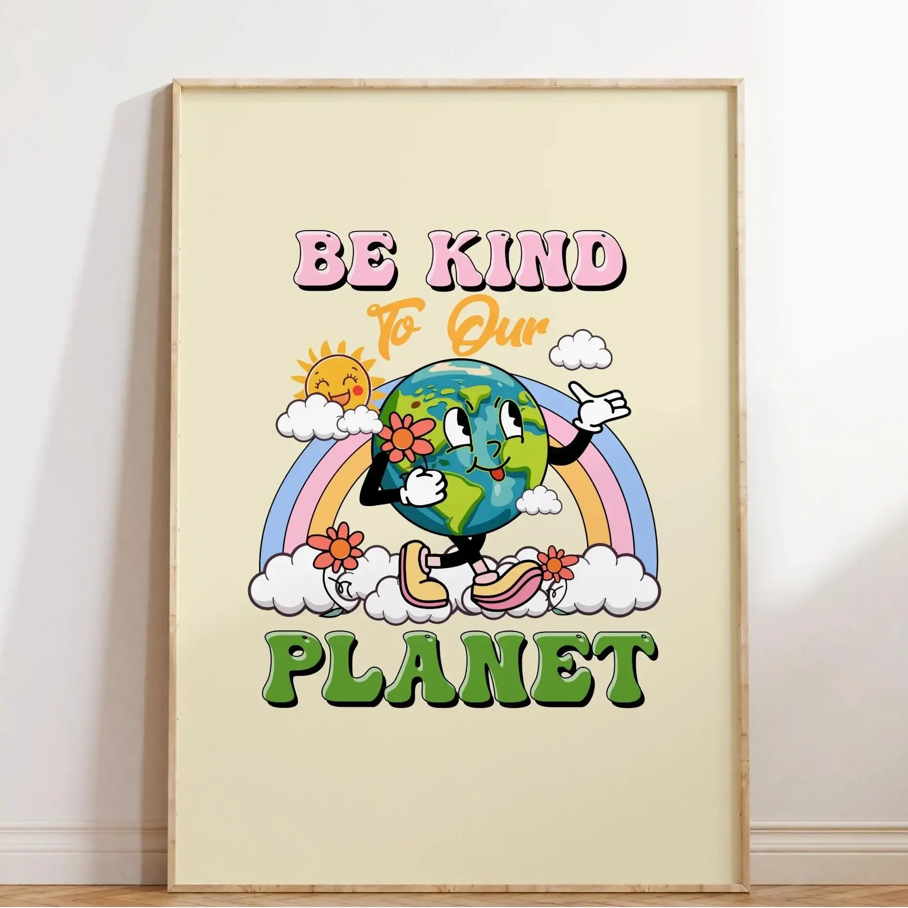 1pc Retro Solar System Planet Space Astronaut Canvas Wall Print Astronomy Poster Moon Wall Decor Printable Art - Image 4