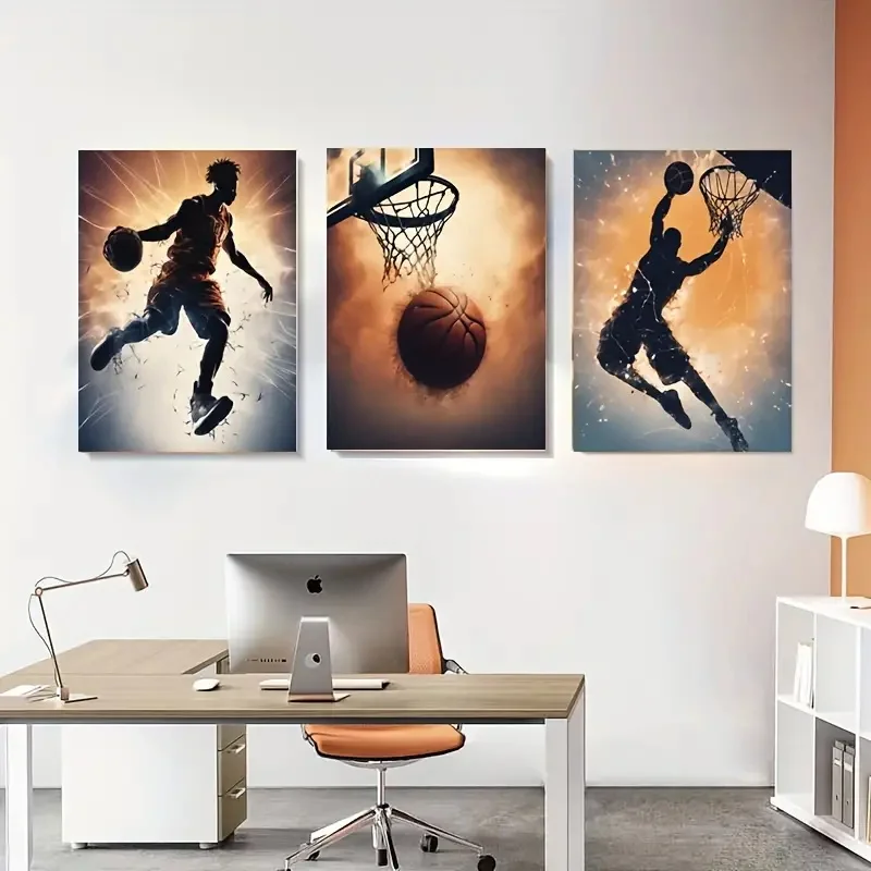 3pc Basketball Wall Art Pose Canvas Printing Poster Basketball Sports Art Decor Living Room Dormitory Decor Gift for Boyfriends - Image 5