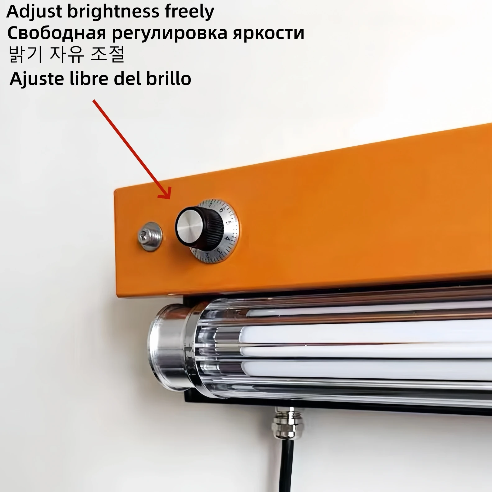 Bauhaus Retro Wall Lamp Vintage Industrial Orange Sconce No Wiring Needed LED Wall Light For Bedroom Study Room Sideboard Cafe - Image 5