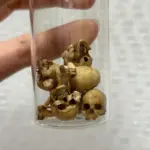 High-quality Mini Skull Model Mini Human Skull Model Halloween Home Decoration Dollhouse Plant Fish Tank Decoration