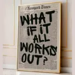 Retro-style "If All Goes Well" Newspaper Layout Posters, Stylish Wall Decorations Inspirational Posters, "If" Themed Posters