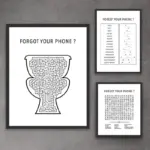 Bathroom Decor Minimalist Funny Canvas Painting Forget Your Phone Quotes Pictures Modern Toilet Wall Art Posters Home Decoration