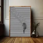 Striped Black and White Zebra Poster Canvas Painting Print  Animal Aesthetic for Living Room Home Decor Cuadros