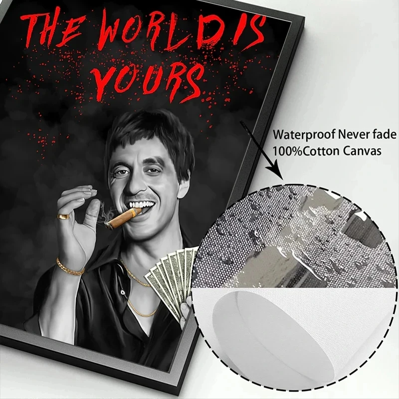 Movie Mafia Boss Legendary Figure Poster Canvas Print Art Mafia Portrait Canvas Painting Scarface Escobar Godfather Wall Decor - Image 6
