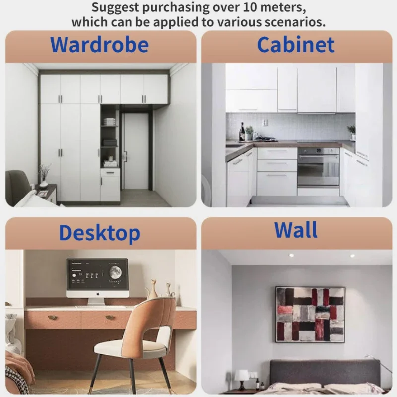 10M Kitchen Oil Proof Wallpaper Waterproof Self-Adhesive Stickers Cabinet Renovation Formaldehyde-free Mould-Proof Wall Decor - Image 6