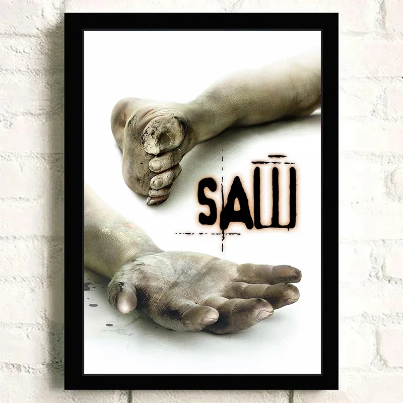 Canvas Printing Wall Art Saw Horror Movie Poster Classic Film Poster Frameless Home Living Room Decoration - Image 3