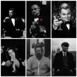 Classic Vintage Movie Posters Black Film Characters Posters and Picture Canvas Painting Wall Art Home Decor Print Mural Cuadros