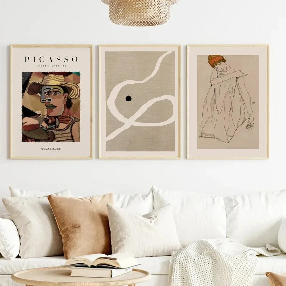 Simple Nordic Picasso Boho Black Abstract Posters Prints Canvas Painting Minimalism Wall Art Pictures Living Room Home Decor - Image 2