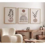 Printable Pastel Boho Art Poster Set,Neutral Abstract Modern Style Print,Beige Tones Geometric Art Print,Scandinavian Art Prints