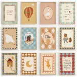 Nordic Cute Elephant Nursery Poster Minimalist Animal Print Playful Safari Wall Art Picture for Living Room Cuadros Home Decor