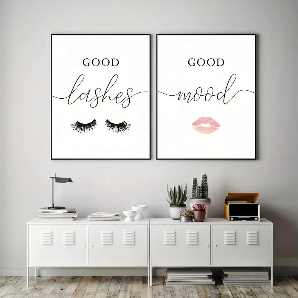 3pcs Eyelashes Makeup Vanity Lashes Wall Art Posters And Prints Living Room Girl's Bedroom Decorative Canvas Paintings - Image 2