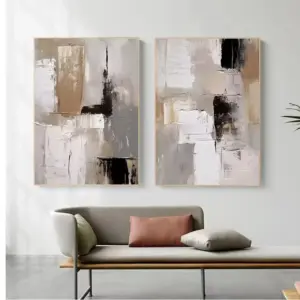 Abstract Modern Minimalist Poster Neutral Landscape Canvas Painting Prints Picture Wall Art for Living Room Home Decor Cuadros