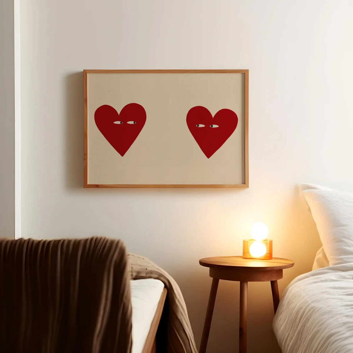 Funny Red Heart Eyes Canvas Print Poster Modern Minimalism Love Art Prints Living Room Wall Art Home Decor Valentine's Day Gifts - Image 4