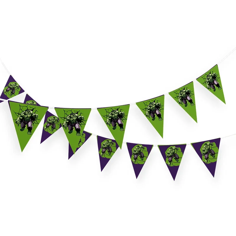 Disney Marvel Hulk Theme Chliden Birthday Party Paper Cup Paper Plate Cake Flag Brooch Disposable Decorate Baby Shower Supplie - Image 5