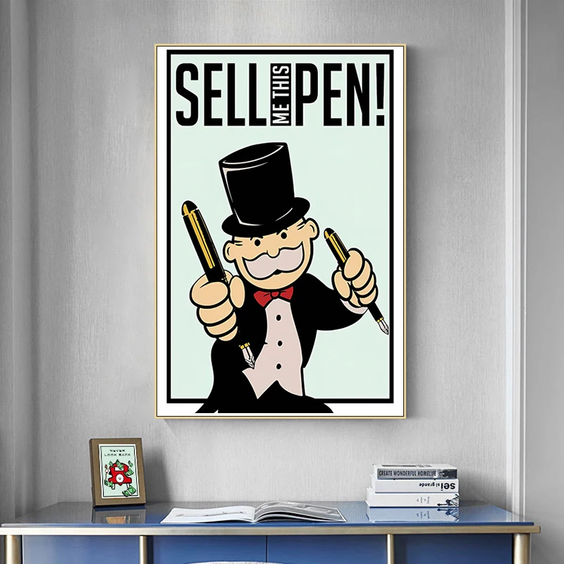 Monopoly Millionaire Money Canvas Poster Print Inspirational Quote Canvas Painting Wall Art Pictures for Living Room Home Decor - Image 5