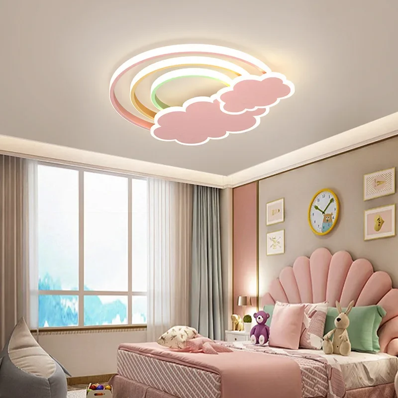 Modern Ceiling Lights Nordic Minimalist Rainbow Cloud LED Lamp for Home Decoration Children's Rooms Bedrooms Lighting Fixtures