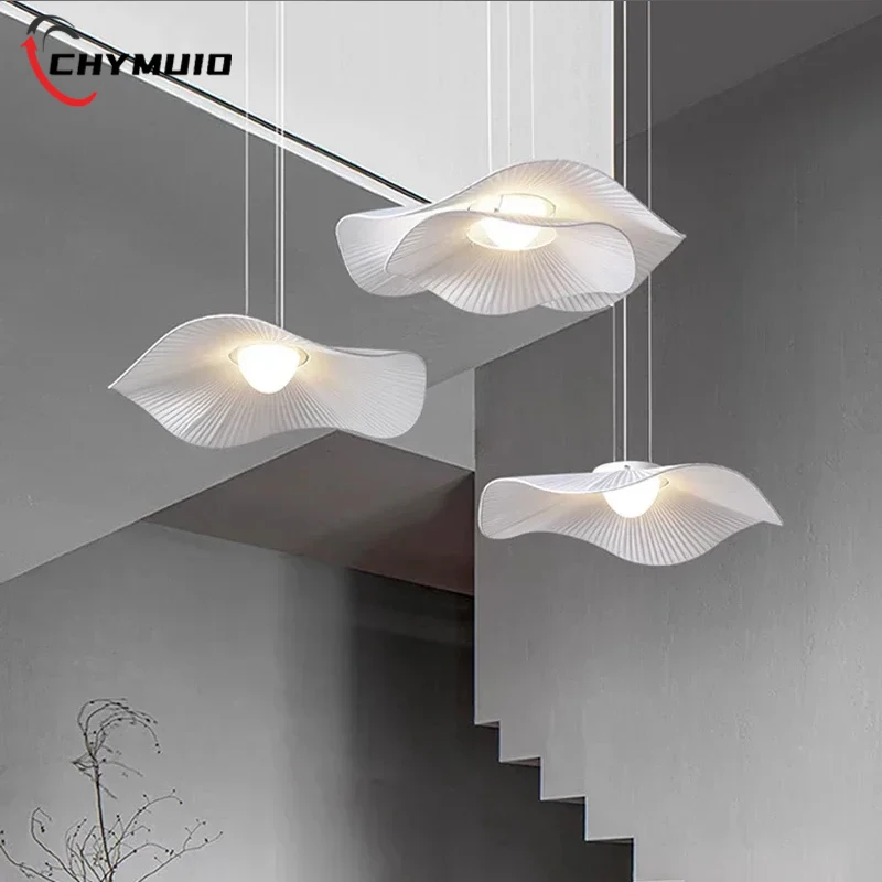 Nordic Restaurant Pendant Lights Creative Lotus Leaf LED Loft Ceiling Chandelier Wabi Sabi Home Decor Living Room Bedroom Lamp - Image 2