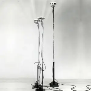 Modern Creative Black White Red Tri Color Floor Lamp Bedroom Office Living Room Home Decoration Indoor Glossy Lighting Design