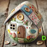Patchwork Felt Easter Egg House DIY Kit for Kids Spring Festival Party Flower Decor Happy Easter Day Home Decor Gift