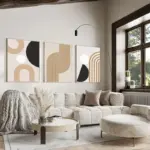 Nordic Minimalist Geometric Abstract Wall Art Poster Canvas Print Decorative Painting Home Decor for Bedroom Living Room Hallway