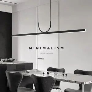 Nordic Minimalist Restaurant Chandelier Black for Kitchen Island Table Dining Pendant Lights Home Decor Indoor Lighting Fixture
