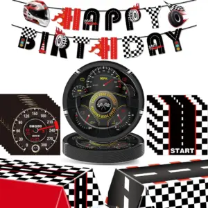 Race Car Decorations Paper Plates Napkins Start Your Engines Tableware Boys Cars Themed Formula 1 Birthday Party Decors Supplies