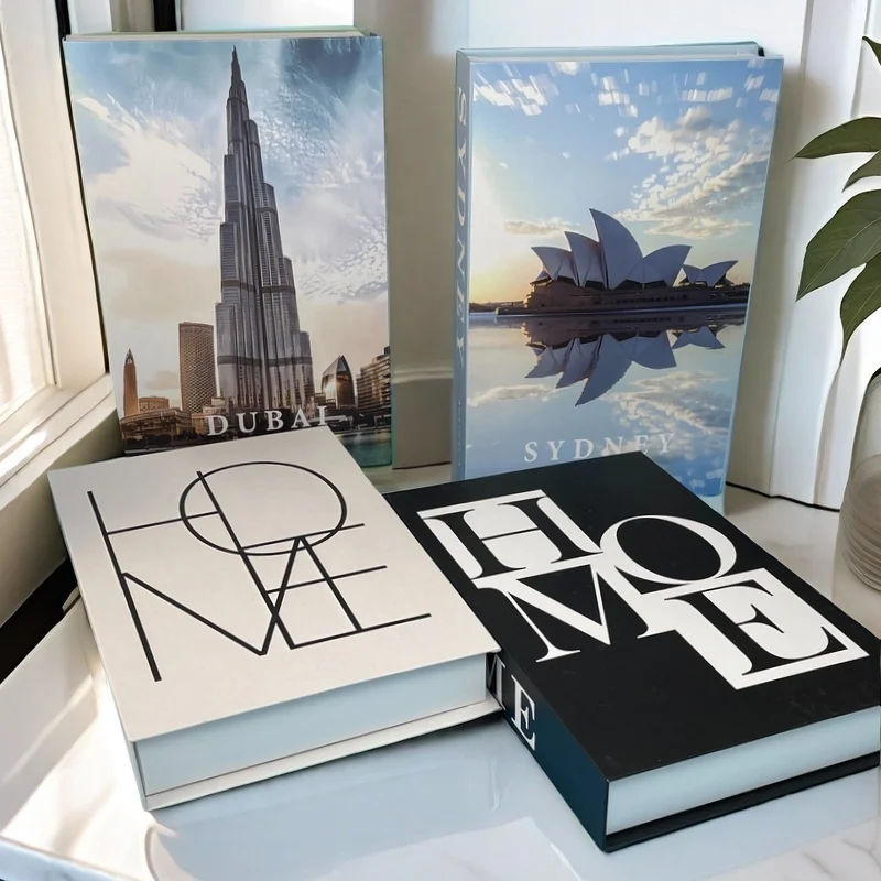Paris New York Luxury Fake Book Storage Box Brazil Mexico Decorative Books Home Decor Coffee Table Shelf Interior Decoration - Image 3