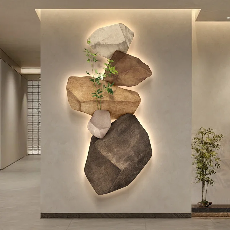 Modern simple entrance porch mural corridor senior sense led wall lamp painting living room healing wall lamp painting - Image 2