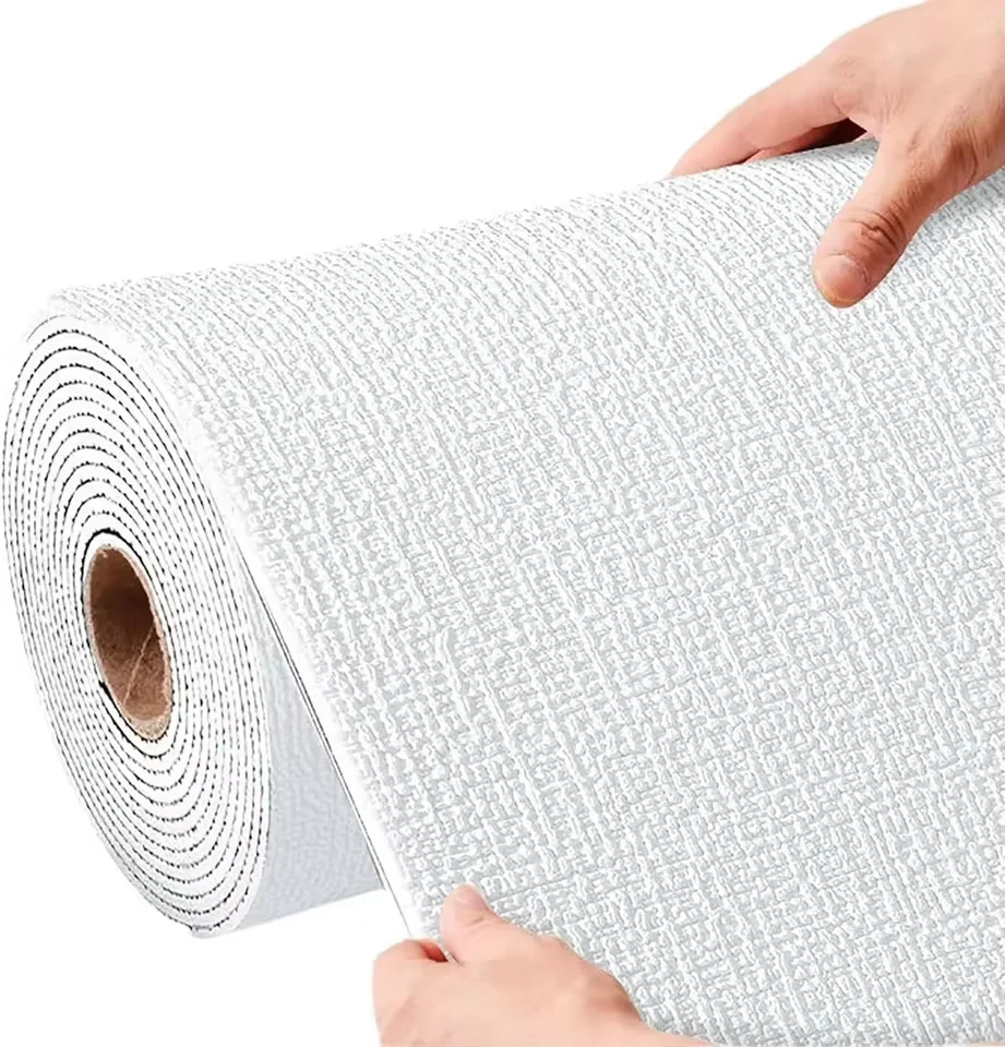 1/2.8/10M flax/diatom 3D foaming self-adhesive PE thickened waterproof background wall renovation wallpaper wall stickers