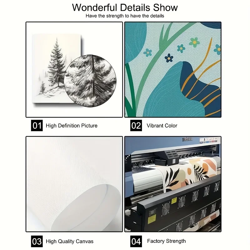 3pcs Modern abstract art murals, frameless canvas paintings, bohemian-style decorative paintings, bedroom posters, wall stickers - Image 4