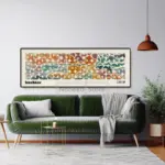Bauhaus Colorful Abstract Long Horizontal Geometric Exhibition Long Narrow Wide Large Poster and Print Pictures Home Room Decor