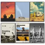 Rertro Breaking Bad Movie Film Midcentury Art Poster Canvas Painting Wall Prints Picture for Living Room Home Decor
