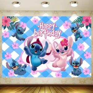 Lilo & Stitch Background kid Birthday Party Supplies Baby Shower Banner Wed Decor Home Garden vinyl backdrop