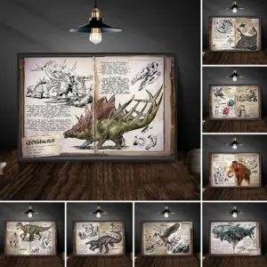 Vintage Survival Evolved Adventure Game Poster Prints Ark Books Survival Game Canvas Painting Boys Room Gamer Wall Home Decor