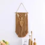 Macrame Boho Wall Hanging Wall Background Living Room Home Decoration Hand-woven Cotton Nordic Art Tassel Tapestry Ornaments