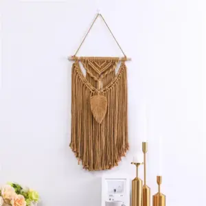 Macrame Boho Wall Hanging Wall Background Living Room Home Decoration Hand-woven Cotton Nordic Art Tassel Tapestry Ornaments