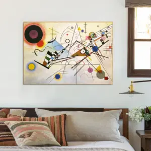 Wassily Kandinsky Geometric Wall Art Poster Graffiti Mural Modern Home Decor Canvas Painting Pictures Prints Office Decoration