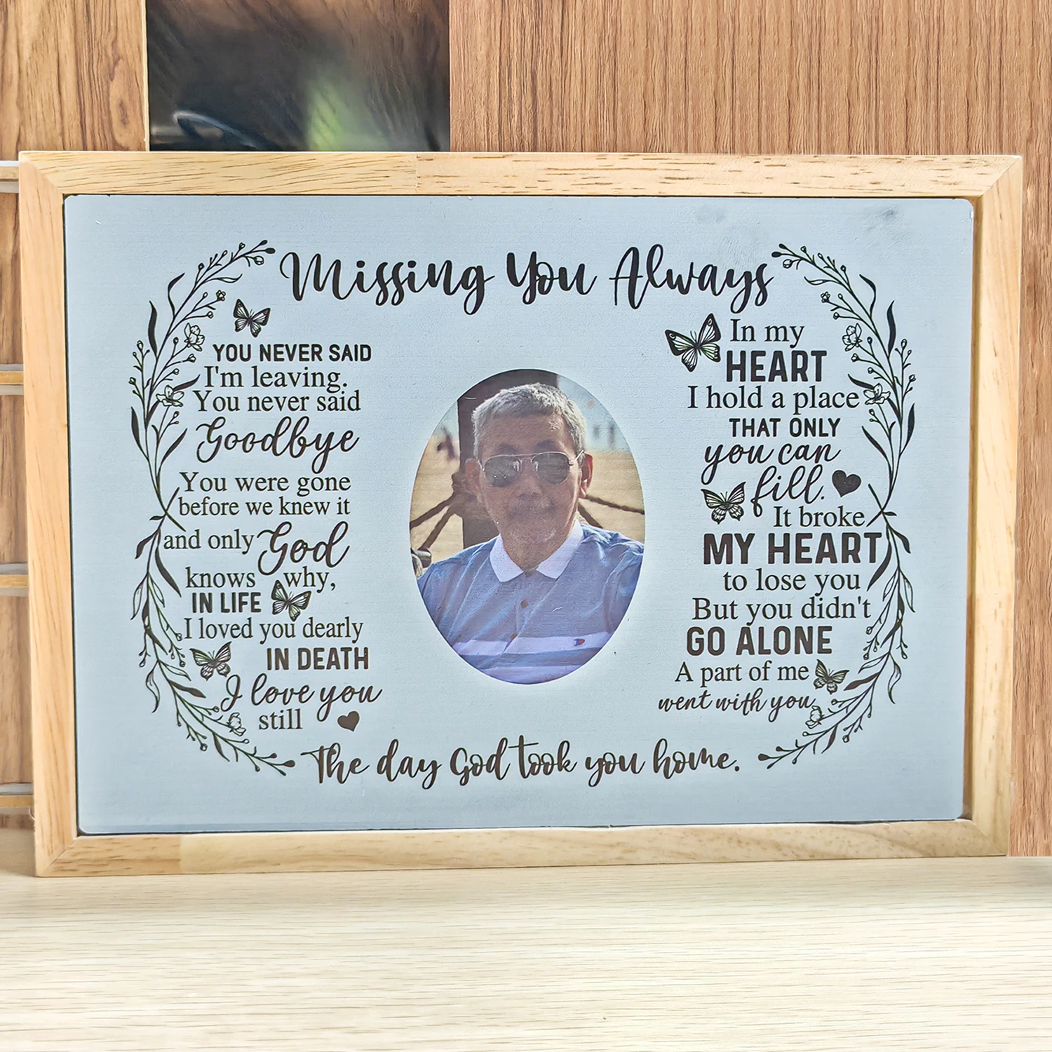 Personalized In Memory of Loved Lamp with Custom Photo Night Light Up Picture Frames as a Unique Memorial Family Friends Gift - Image 4