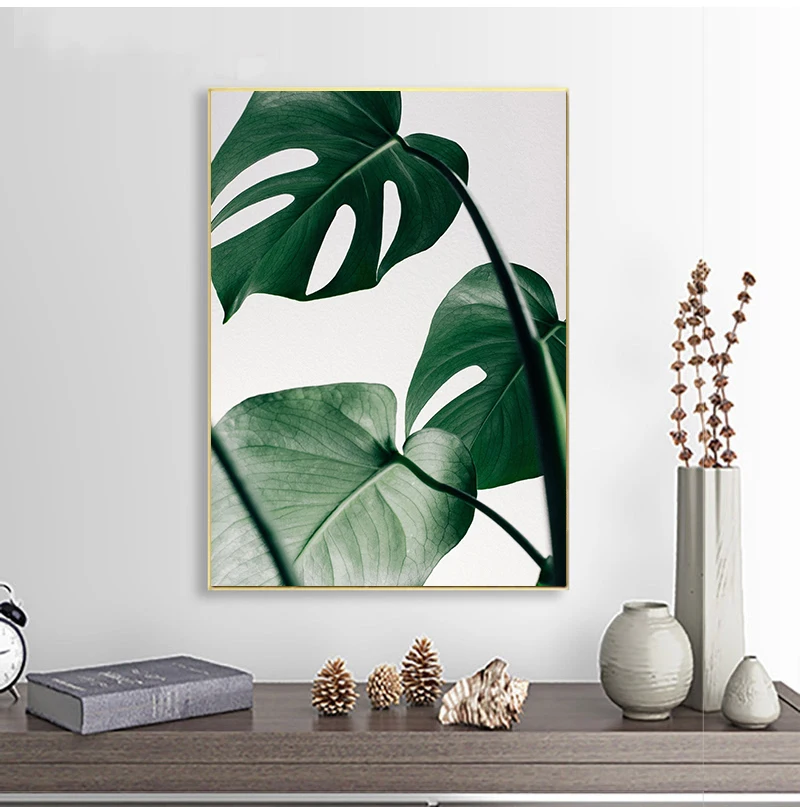 Nordic Gold Pineapple Green Leaves Canvas Painting Wall Art Letters Quotes Posters And Prints Plants Pictures For Living Room - Image 5