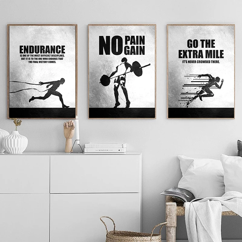 Motivational Canvas Painting Inspirational Black and White Posters Prints Quote Wall Art Pictures Living Room Cuadros Unframed - Image 4