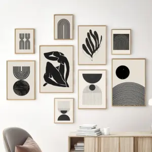 Modern Geometric Rainbow Poster Mind Century Wall Art Canvas Print Boho Decoration Painting Pictures Living Room Home Wall Decor